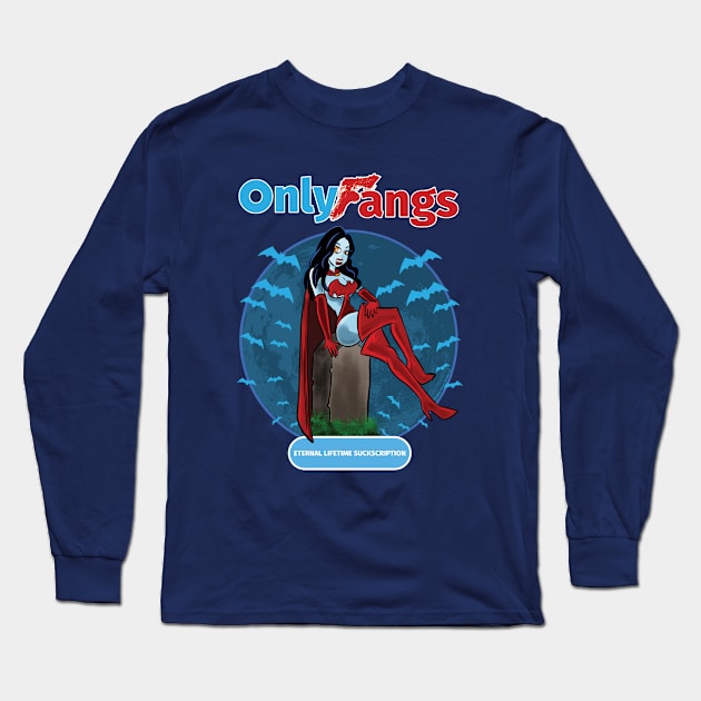 Only Fangs Long Sleeve T-Shirt by Daily Detour